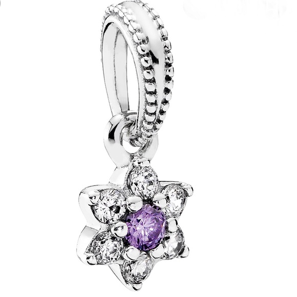 Pandora Purple Flower Charm 